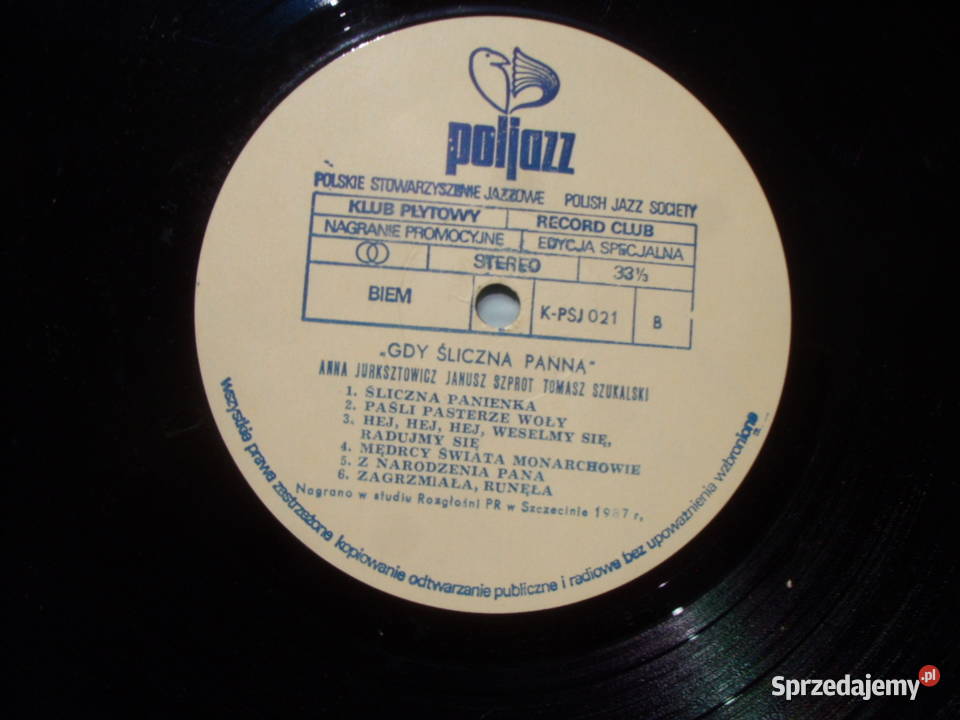 Kolędy LP Gdy sliczna Panna Poljazz KPSJ 021 Wołów