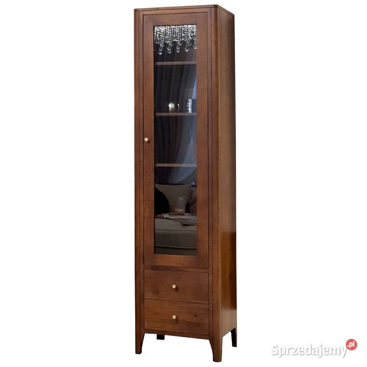 Wąska witryna drewniana 50 MILANO z szufladami z Lublin sprzedam