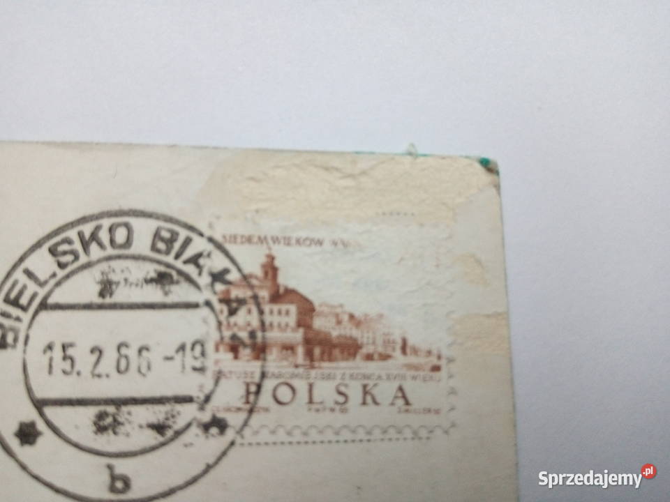 Pocztówka Rosyjska Szyndzielnia 1966r Znaczek Dąbrowa Górnicza