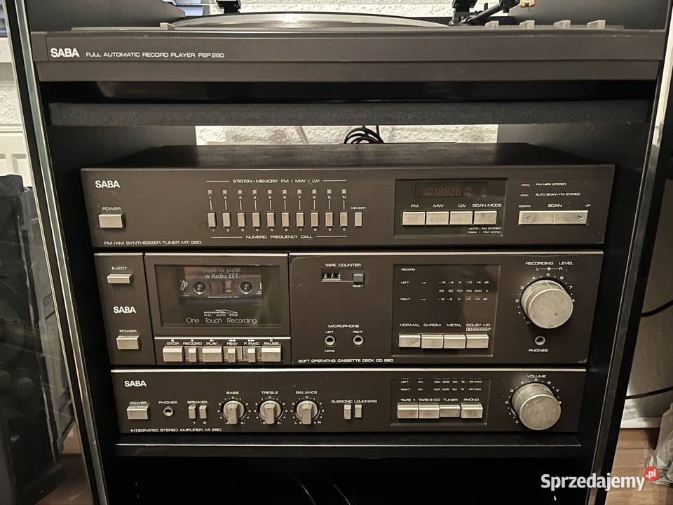 Saba cd280 wieża z szafką komplet Wzmacniacze i pokrewne opolskie