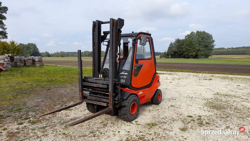 Wózek widłowy Linde H30 pozycjoner przesuw diesel łódzkie Gumnisko