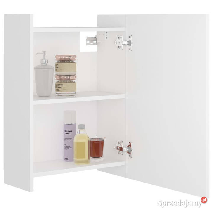 Szafka z lustrem biała 625x205x64 materiał
