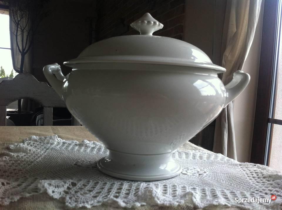 stara waza z białej porcelany śląskie Gliwice