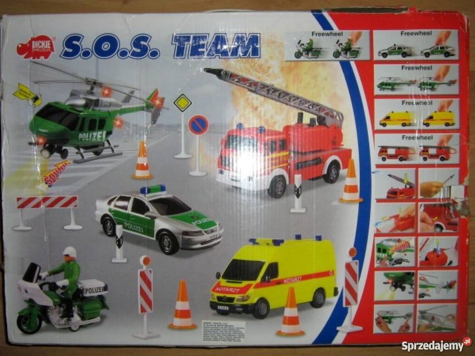 Auto śmigłowiec znaki drogowe policja Duży Łódź