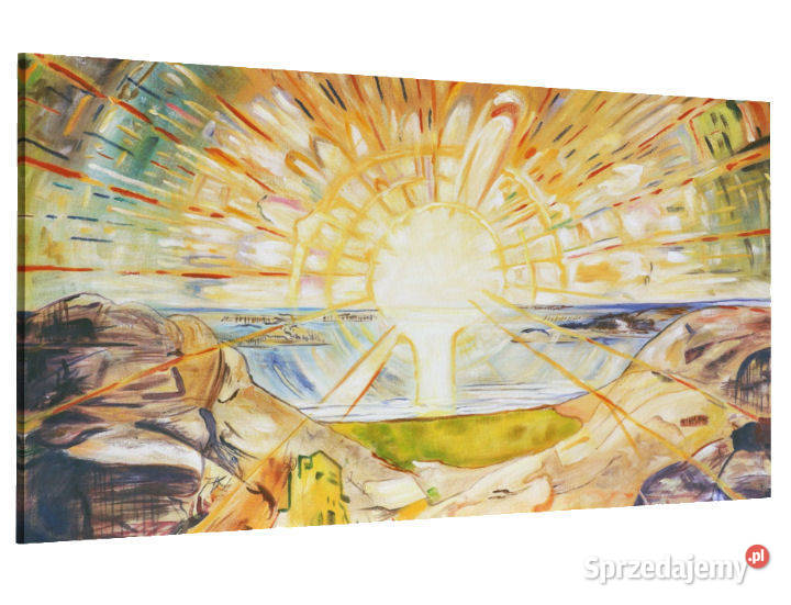 Obraz namalowany Słońce Edvard Munch Abstrakcja Gdańsk sprzedam