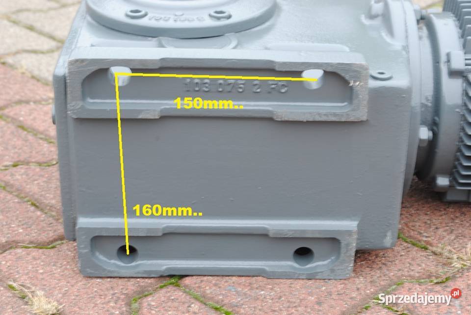 Motoreduktor kątowy 15kw 17obrmin z hamulcem SEW Kargowa