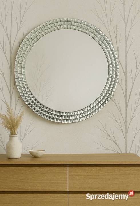 LUSTRO okrągłe glamour kryształki 50 60 70 Przemyśl