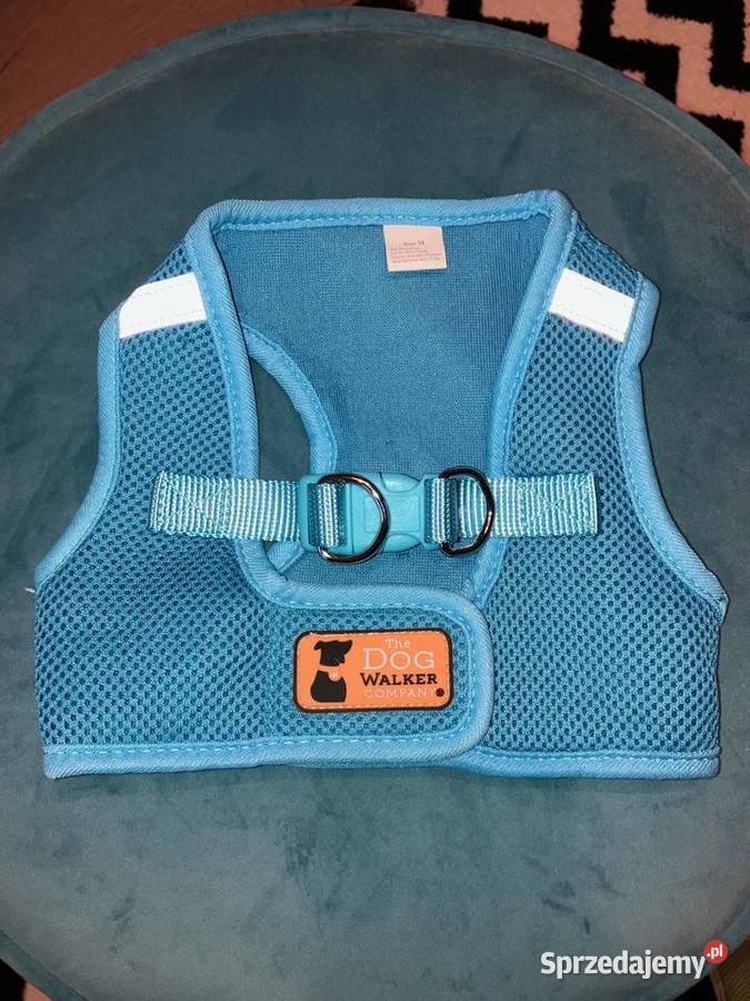 Nowe niebieskie szelki bezuciskowe pieska USA Nisko