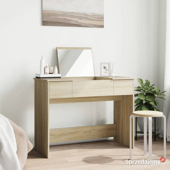 Toaletka z lustrem dąb sonoma 100x45x76 WM840697 mazowieckie