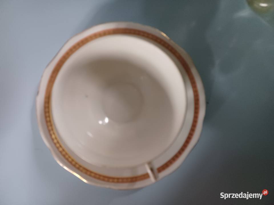 Stara filiżanka Ćmielów ze złoceniem Łódź