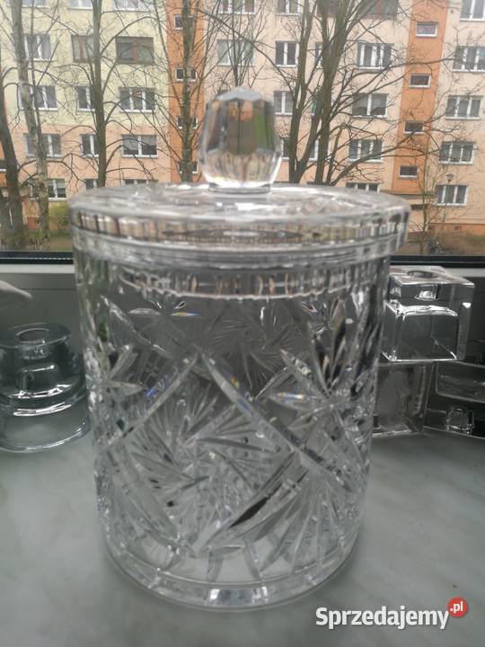 Duża bomboniera pojemnik kryształ prl Choszczno