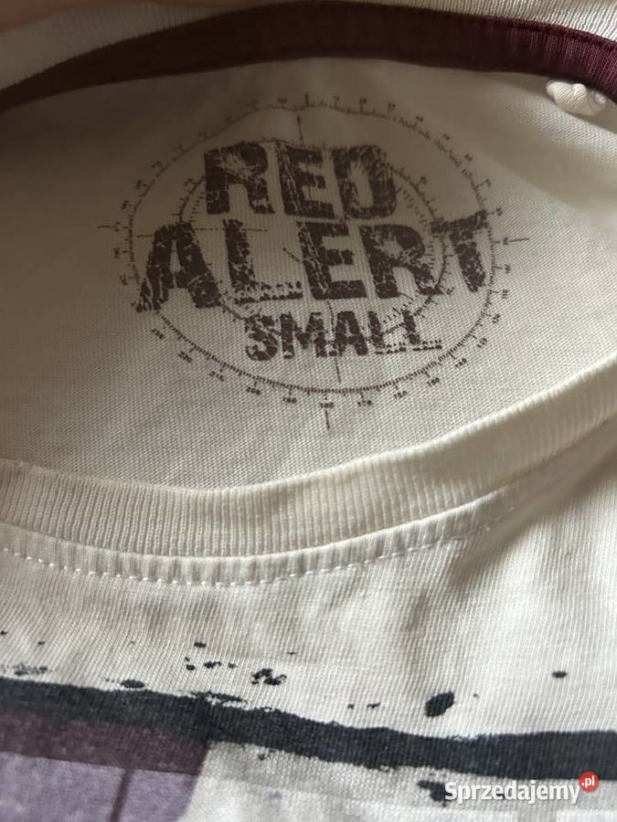 Męska biała koszulka PEACOCKS RED ALERT S OKAZJA Odzież i bielizna męska lubelskie Zamość