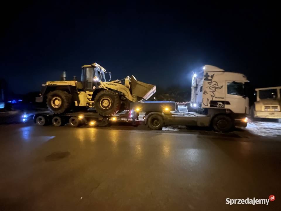 Transport laweta niskopodwoziowa koparek maszyn Transport specjalistyczny
