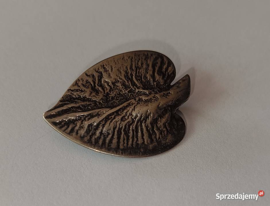 Stara broszka Srebrny Liść Warmet Agat Kłodzko Broszki mazowieckie Brwinów