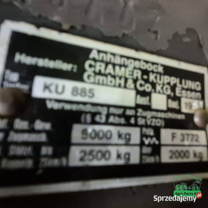 Szyna zaczepu CramerKupplung KU885 Massey Ciechanowiec