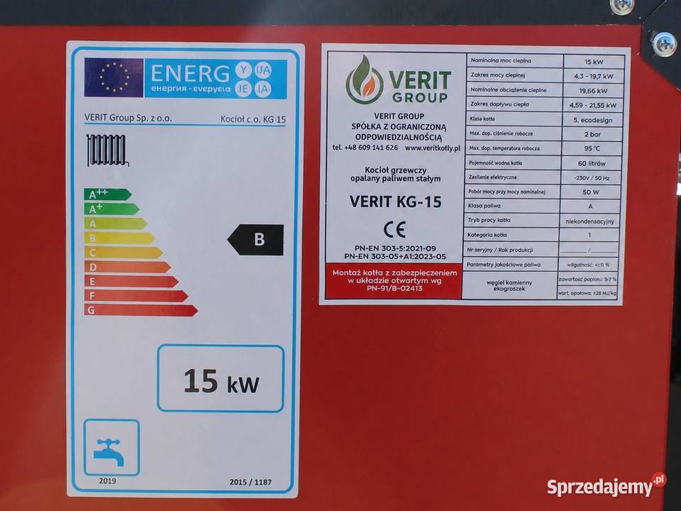 Kocioł 20kW na groszek ekogroszek z podajnikiem
