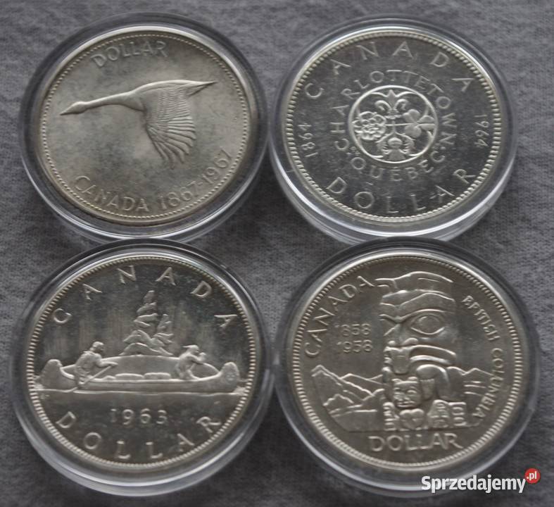 Zestaw monet srebrnych 1 dolar Canada Płock