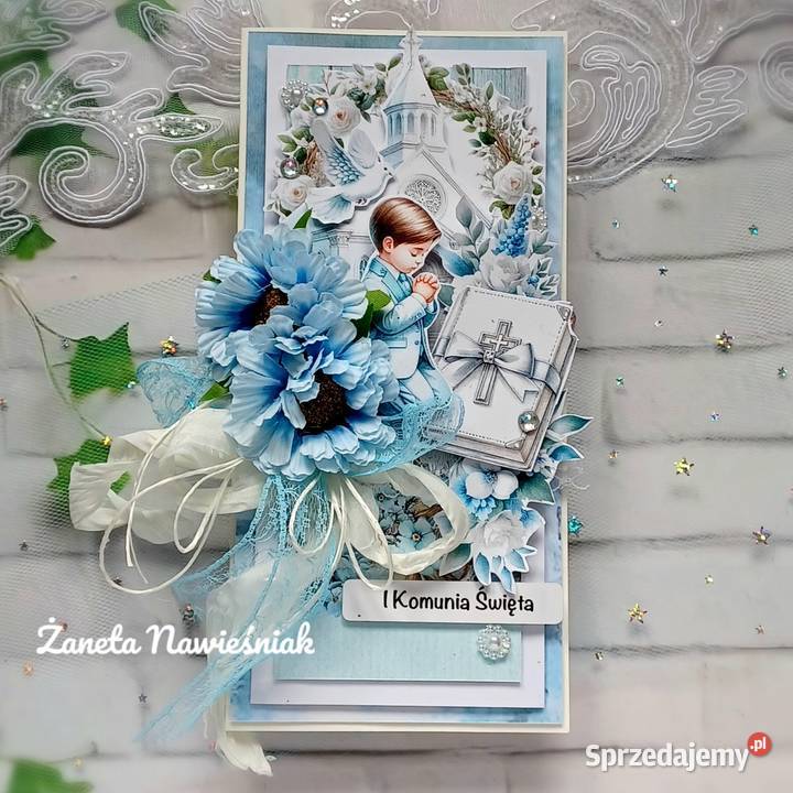 Pamiątka Pierwsza komunia Święta chłopca Mszana Dolna