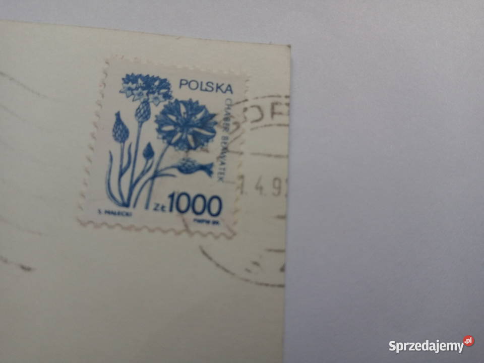 Pocztówka Gdańsk z 1992r Znaczek