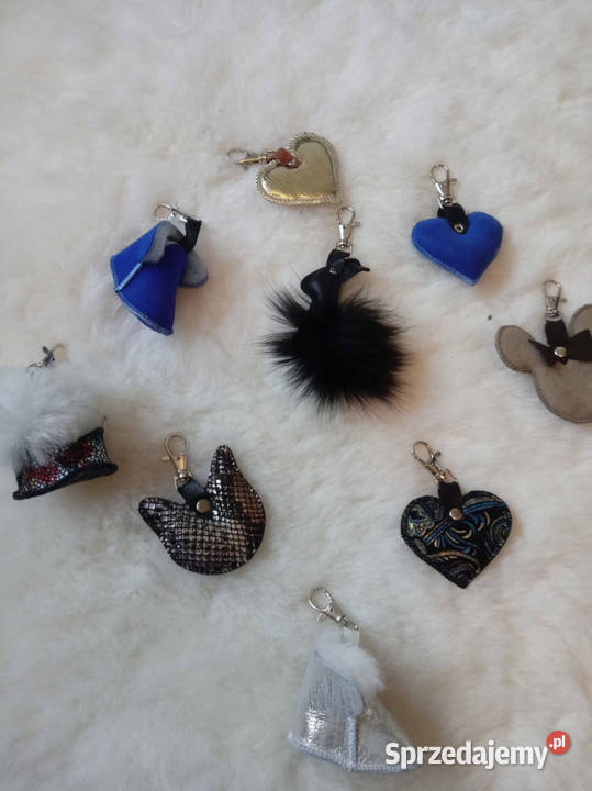 Breloczki do Kluczy SUPER Naturalna Skóra Owcza Moda i Styl Szaflary