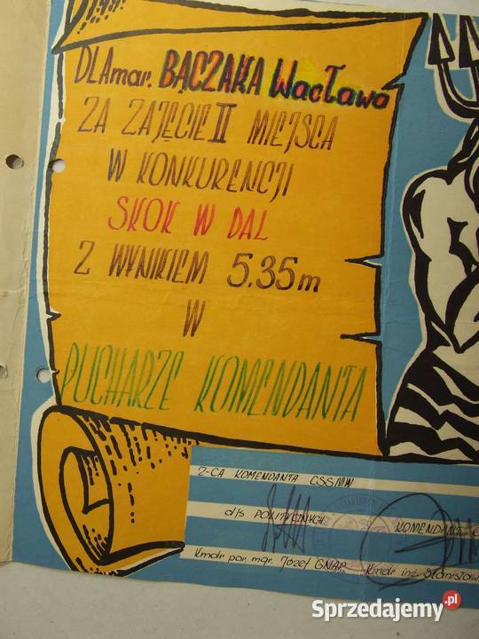 Stary Dyplom Marynarza marynarka wojenna PRL Antykwariat