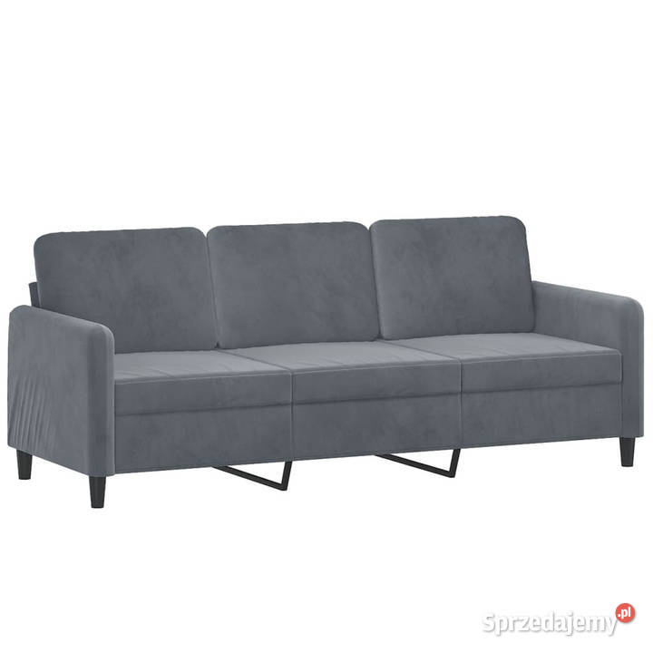 3osobowa sofa z poduszkami ciemnoszara 180 Warszawa