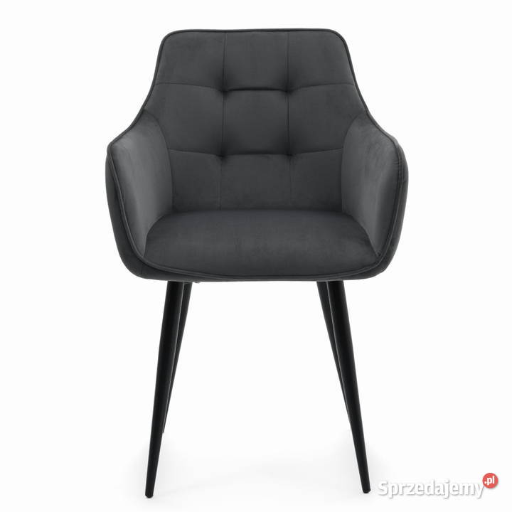 Szare Krzesło Tapicerowane Quattro Wysyłka 24H 88cm Tarchały Małe