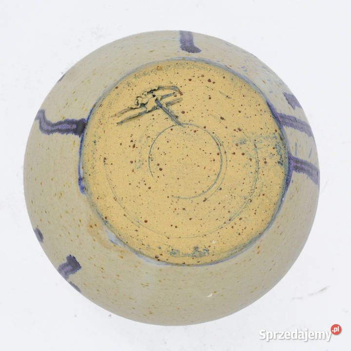 Ceramiczny wazon studyjny fioletowej ceramice mazowieckie Warszawa