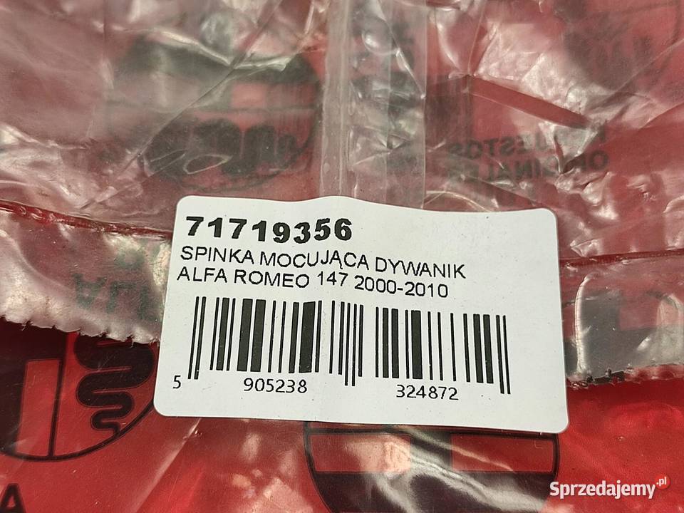 SPINKA MOCUJĄCA DYWANIK ALFA ROMEO 147 20002010 lubelskie sprzedam