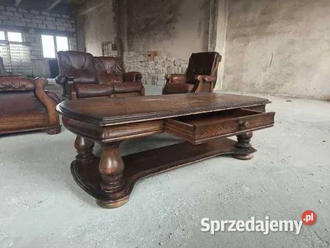 Drewniania Ława do salonu 45cm warmińsko-mazurskie
