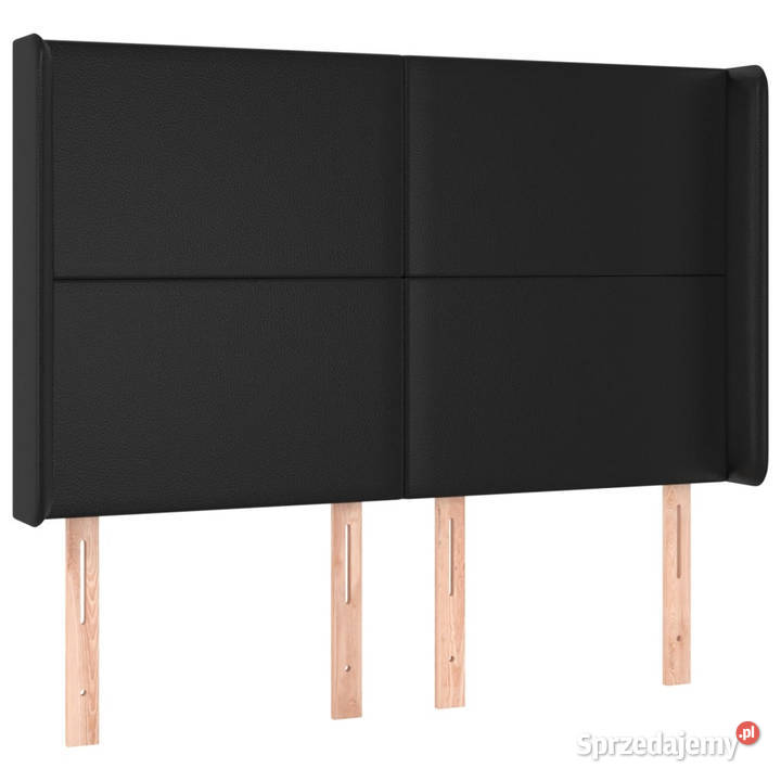 Zagłówek do łóżka z LED czarny 147x16x118128 mazowieckie Warszawa