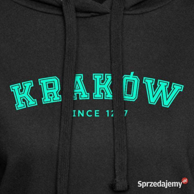 Długa bluza z kapturem KRAKÓW Since 1257 Zielony Kraków