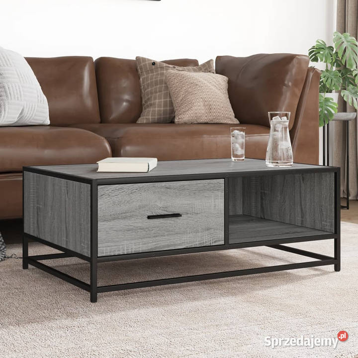 Stolik kawowy szary dąb sonoma 90x57x35 WM848757 mazowieckie