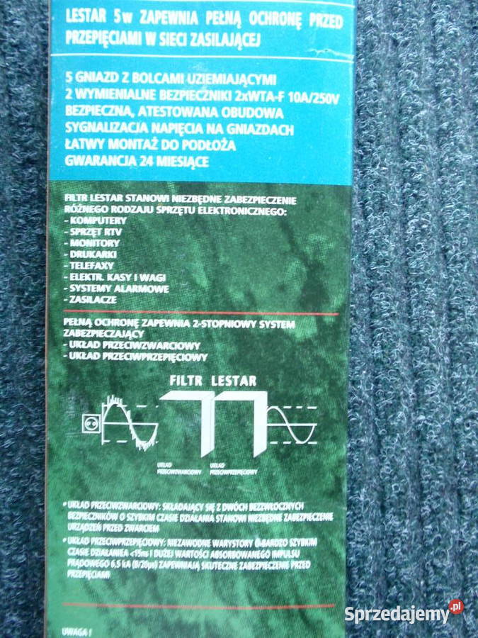 LESTAR przedłużacz i filtr przeciwprzepięciowy Łódź