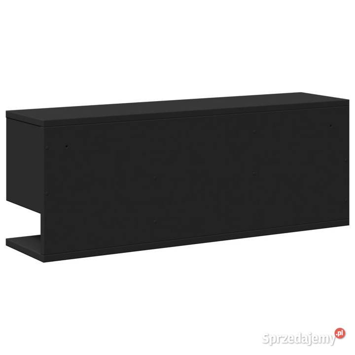 Półka ścienna 80x20x30 czarna materiał Warszawa