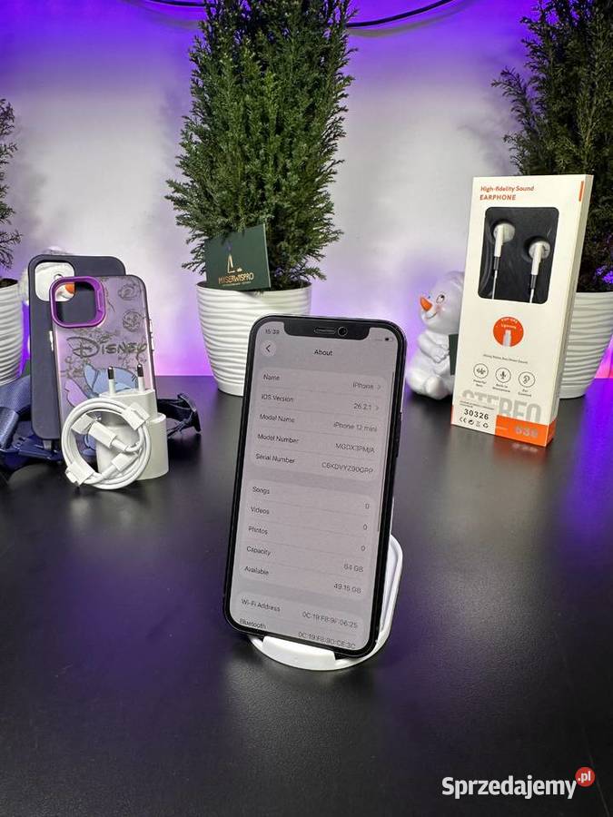 Apple iPhone 12 mini 64GB Bateria 100 Stan Apple / iPhone mazowieckie Warszawa