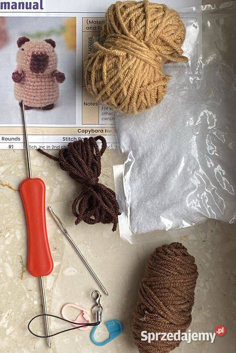 Zestaw DIY do Szydełkowania Brelok Kapibara Kraków