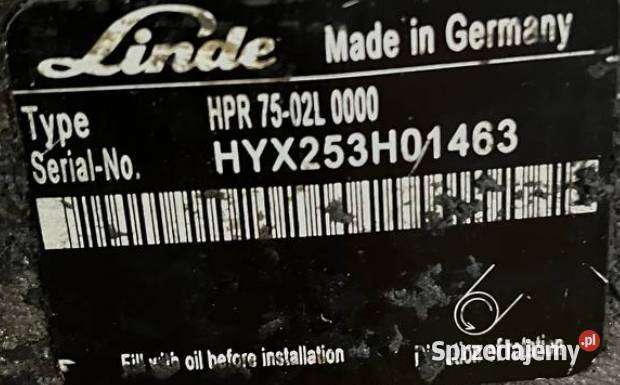 Linde HPR 7502L 0000 Pompa hydrauliczna