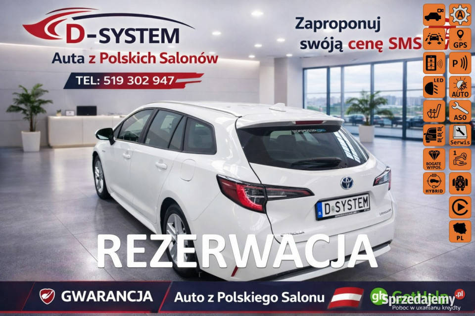 Toyota Corolla 2122 Salon Polska 18 HYBRID 1wł z czujnik deszczu Białystok