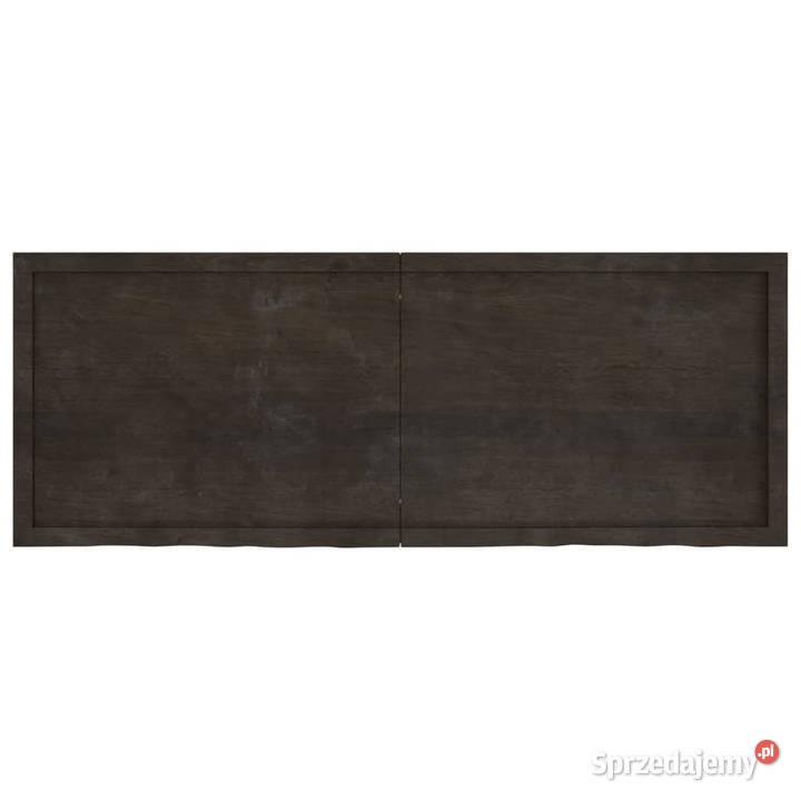 Blat stołu ciemnobrązowy 160x60x26 lite drewno