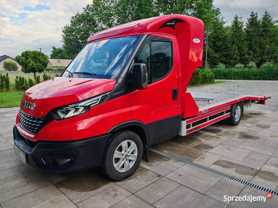 Iveco Daily 30D 180 AUTOMAT Laweta Salon Polska czerwony Jędrzejów