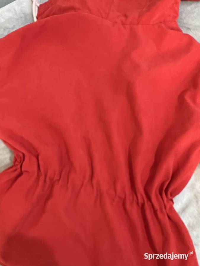 Czerwona kurtka matowa parka Cropp HIT Jasło