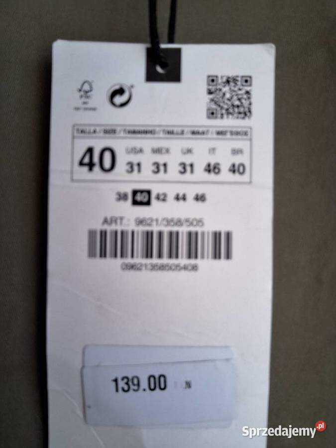 Spodnie męskie firmy ZARA Warszawa sprzedam