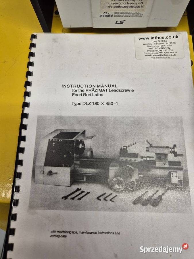 Tokarka Prazimat DLZ 180x450 z osprzętem Produkcja pomorskie