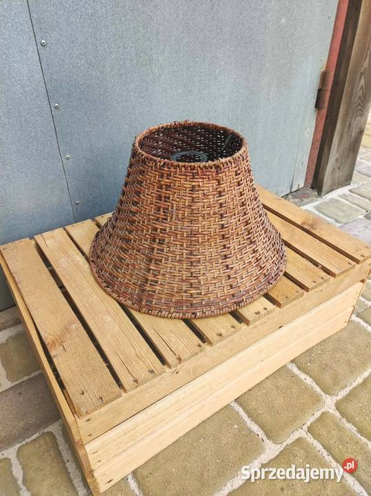 Stylowy abażur wiklinowy styl boho rustykalny Abażury i klosze łódzkie sprzedam