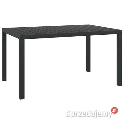 vidaXL Stół ogrodowy czarny 150x90x74 aluminium Warszawa