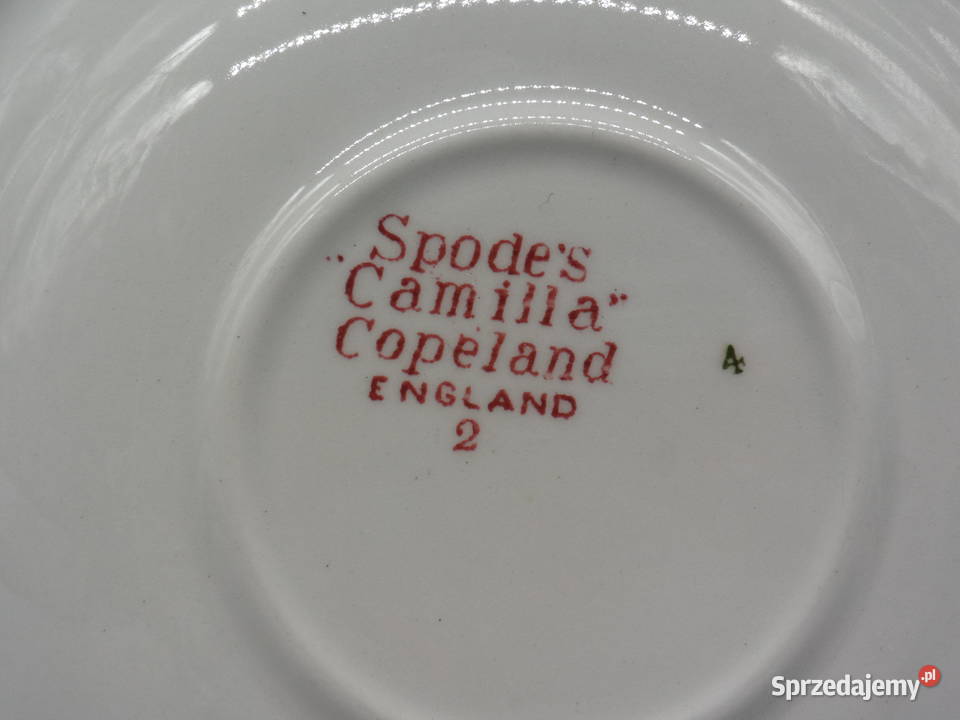 Angielski Spodekpodstawek pod Bulionówkę Spode Porcelana i szkło Raszków