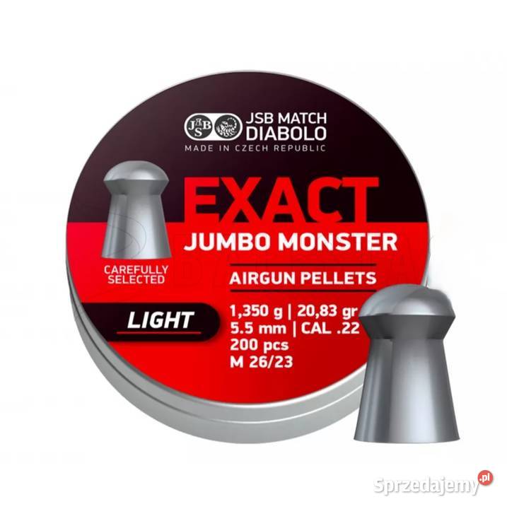 Śrut Diablo JSB Exact Jumbo Monster Light 552 mm Wolbrom