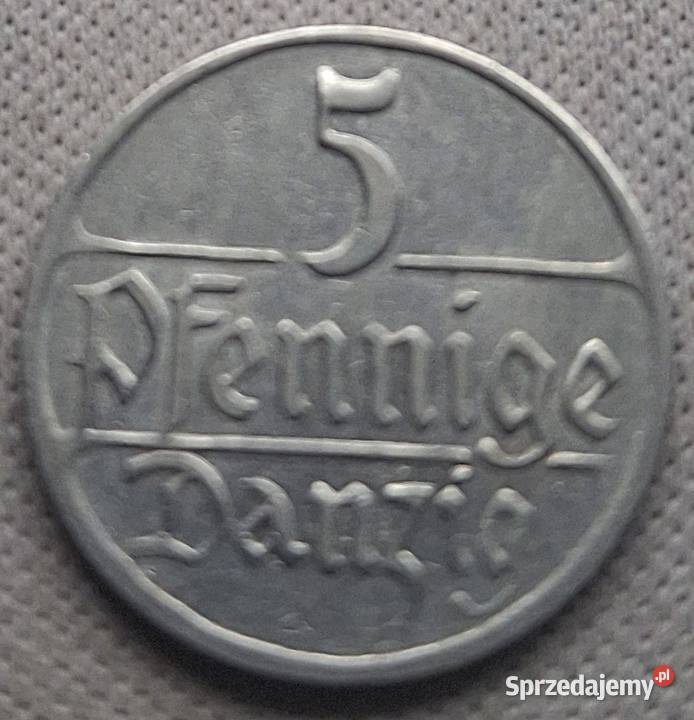 WOLNE MIASTO GDAŃSK5 FENIGÓW1923 rRANT GŁADKI Legionowo