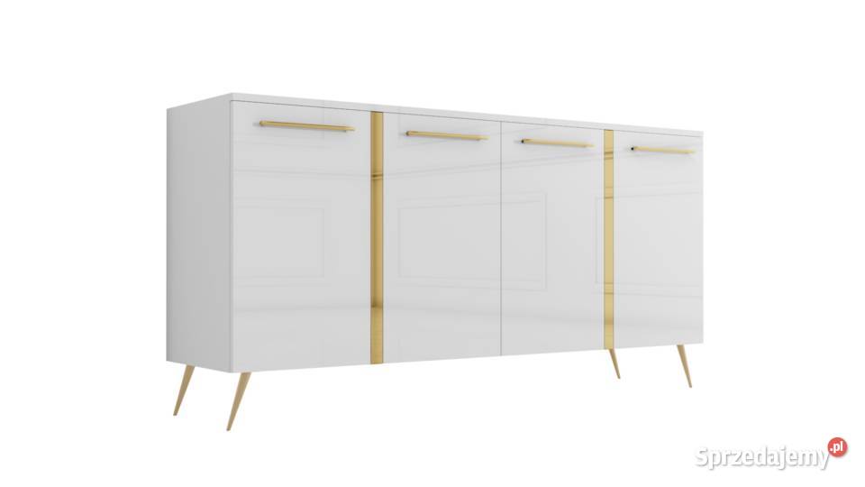 Lakierowana komoda biały połysk Glamour Kielce